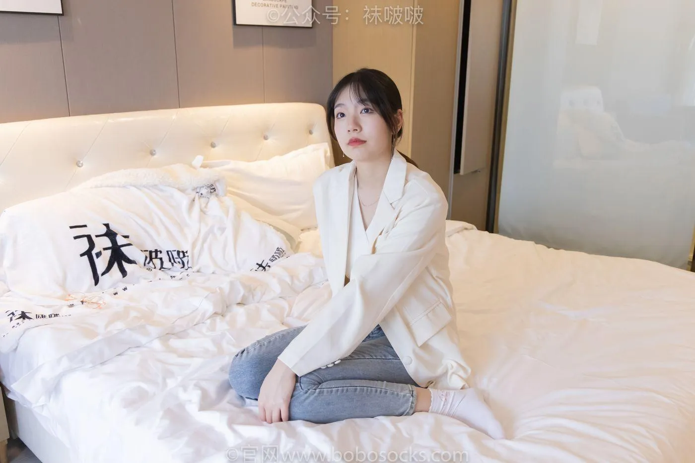 [BoBoSocks袜啵啵]NO.050 小甜豆-高跟长靴、白棉袜 [175P]插图7